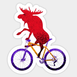 Mountain Bike Moose Sticker